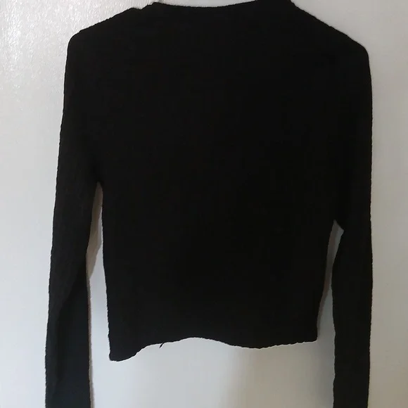 Abercrombie & Fitch Black Textured Top - Picture 4 of 4